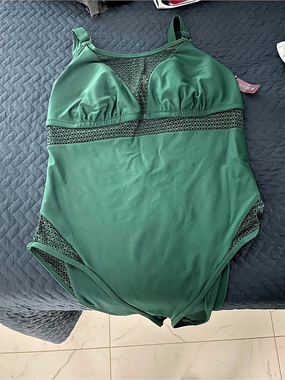 Adore Me Green One-Piece Swimsuit Size XL Like New